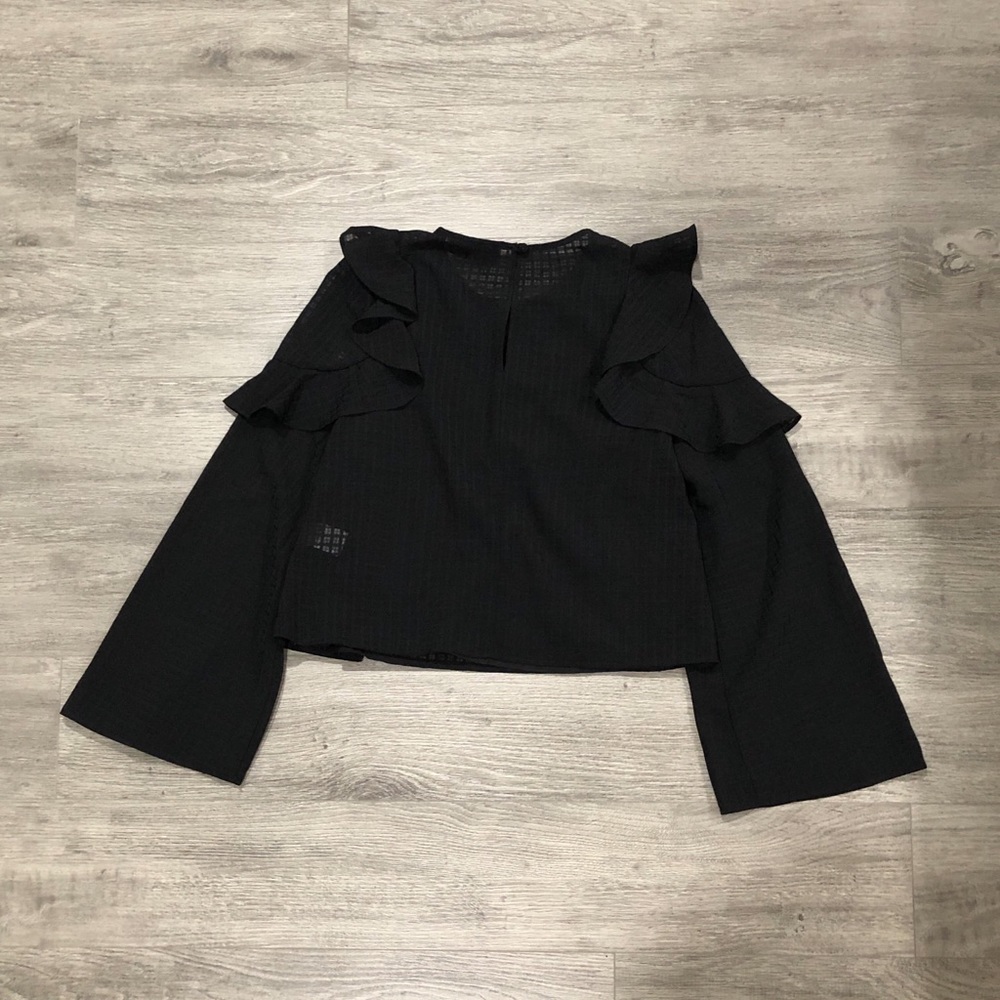 THE FIFTH Window Pane Ruffle Top - Picture 8 of 9